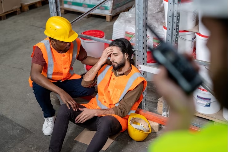 Worker Assisting a Distressed Colleague
